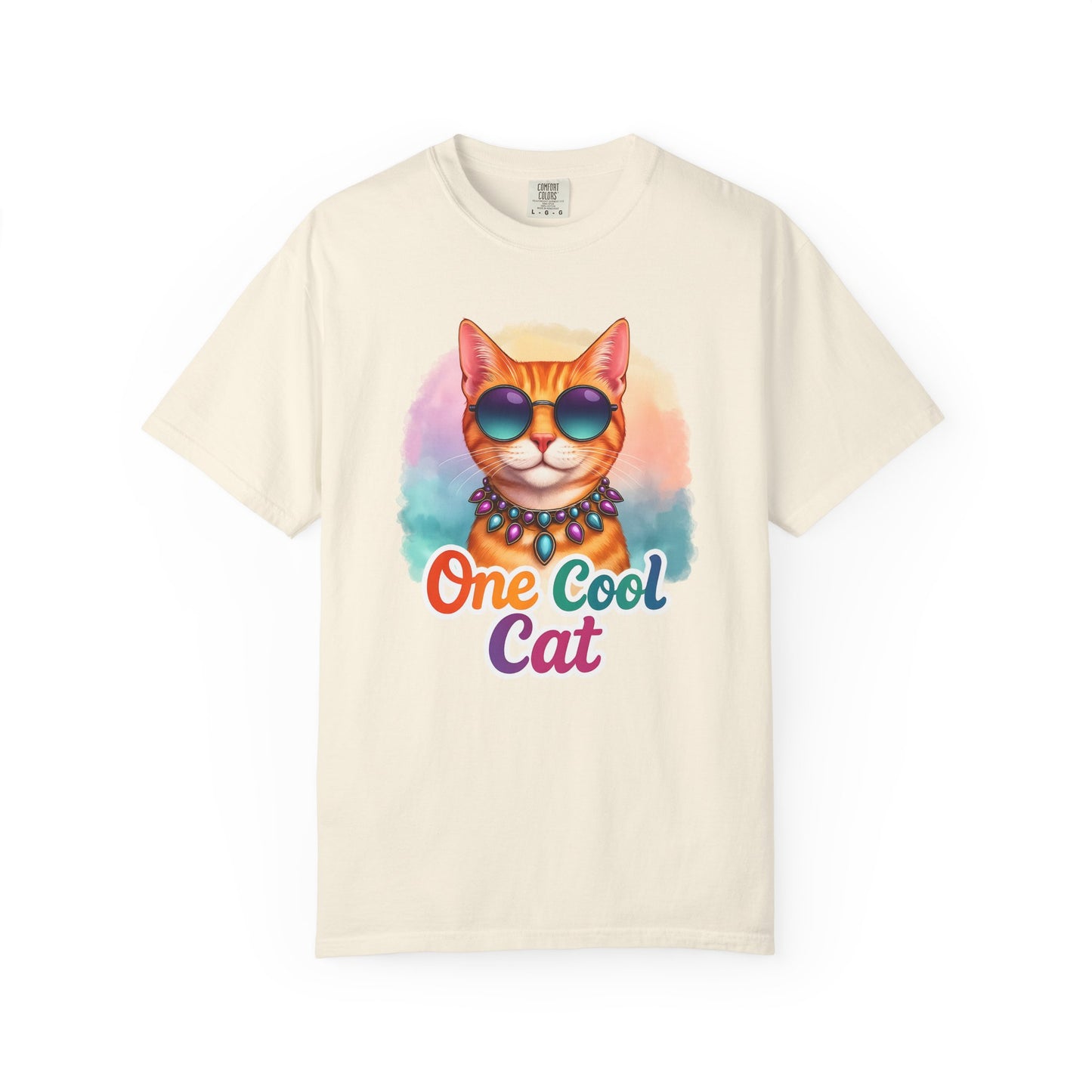 One Cool Cat  -  Funny Retro Groovy Cat Lover Tee