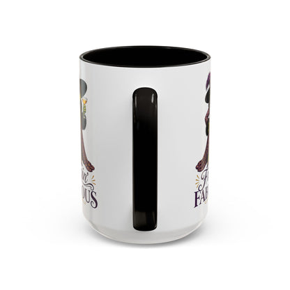 Friggin' Fabulous Frog Mug | Funny Frog Coffee Mug | Glam Fashion Frog Gift for Women | Colored Mug