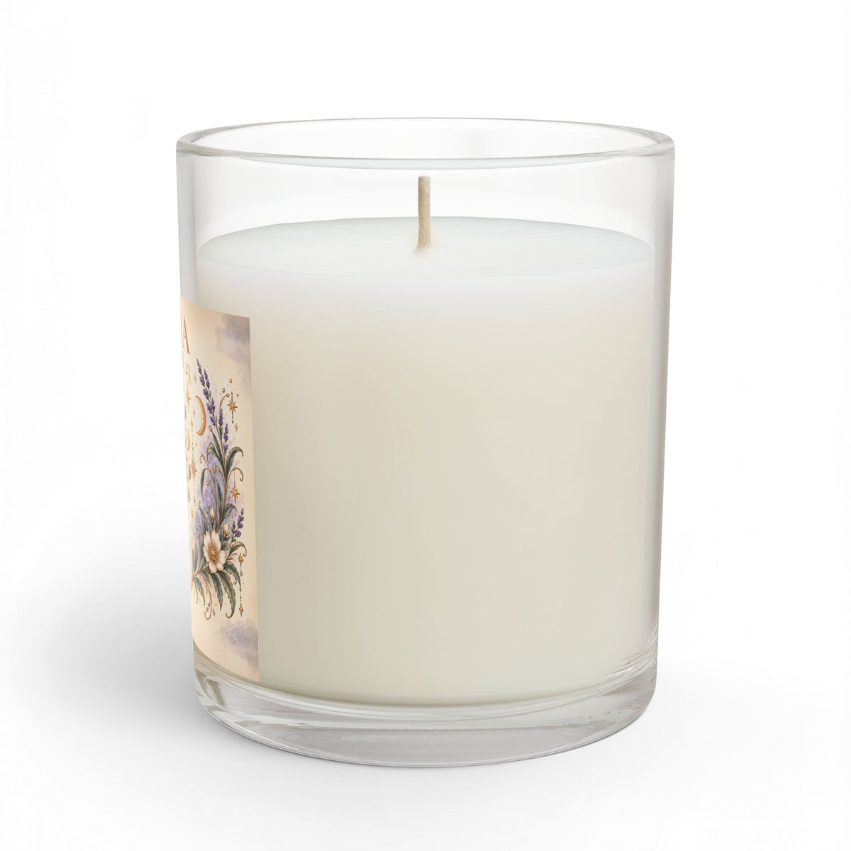 Personalized Whimsical Astrology Candle with Name, Zodiac Sign, and Birthdate