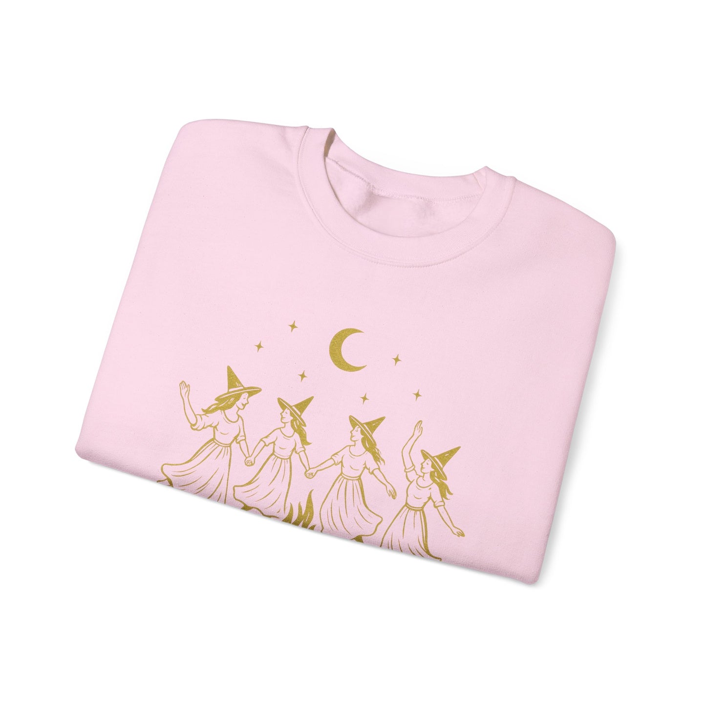 Girls Night Out Crewneck Sweatshirt – Dancing Witches Bonfire Graphic (Unisex)