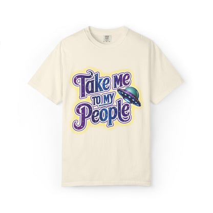 Take Me To My People Tee – Funny Retro UFO Shirt