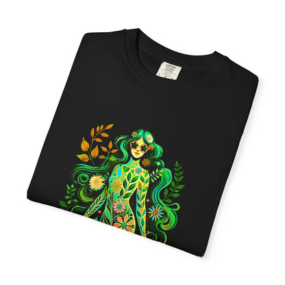 I’m Super Natural Colorful Retro Tee – Groovy Flower Power Goddess virgo t Shirt