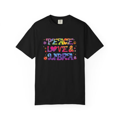 Peace Love & Libra – Groovy 70s-Inspired Zodiac Tee
