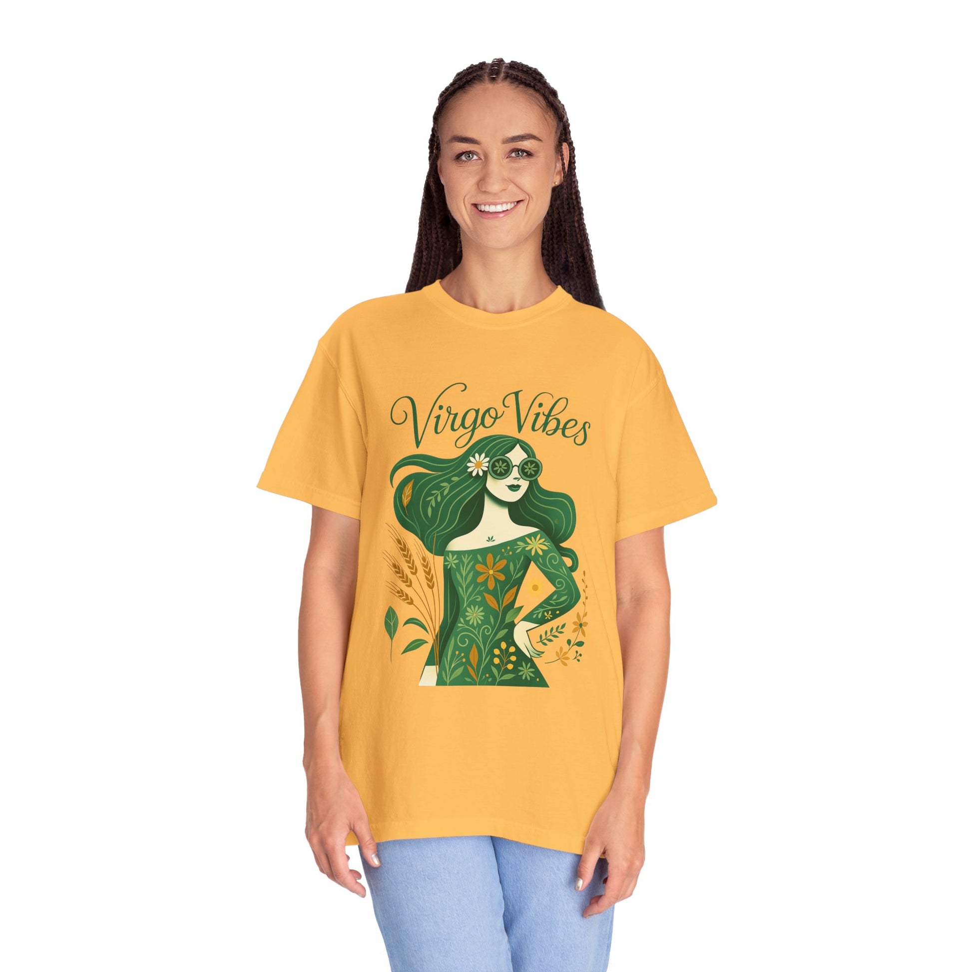 Virgo Vibes Vibrant Tee – Earthy Zodiac Shirt