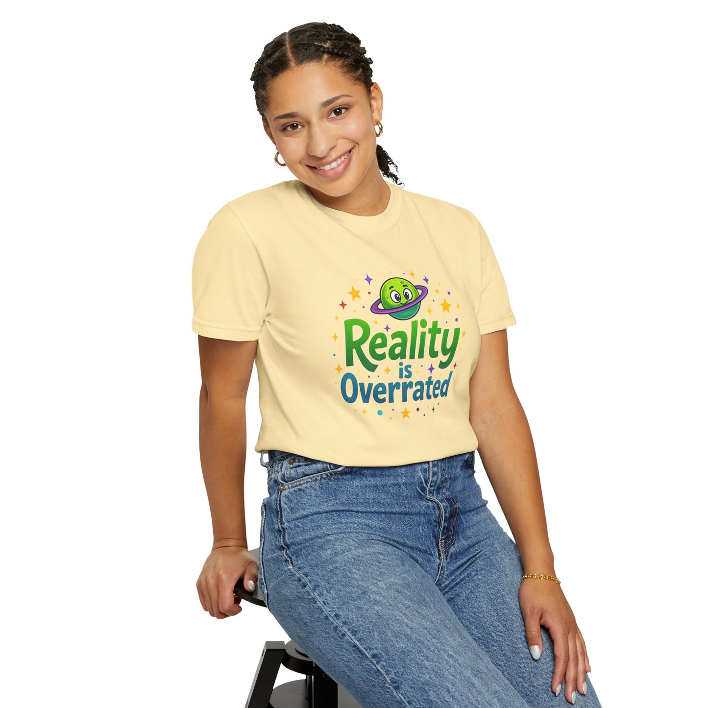 Reality Is Overrated  - Funny Alien Graphic Tee