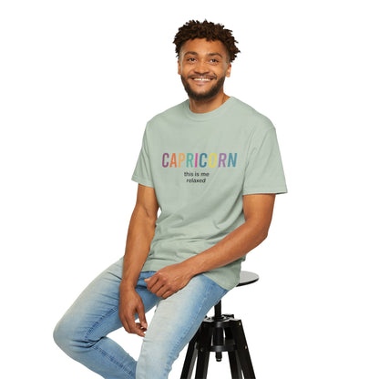 Capricorn This Is Me Relaxed – Funny Minimalist Zodiac Tee