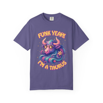 Funk Yeah I’m a Taurus Groovy Tee – Multicolor Retro Zodiac Shirt