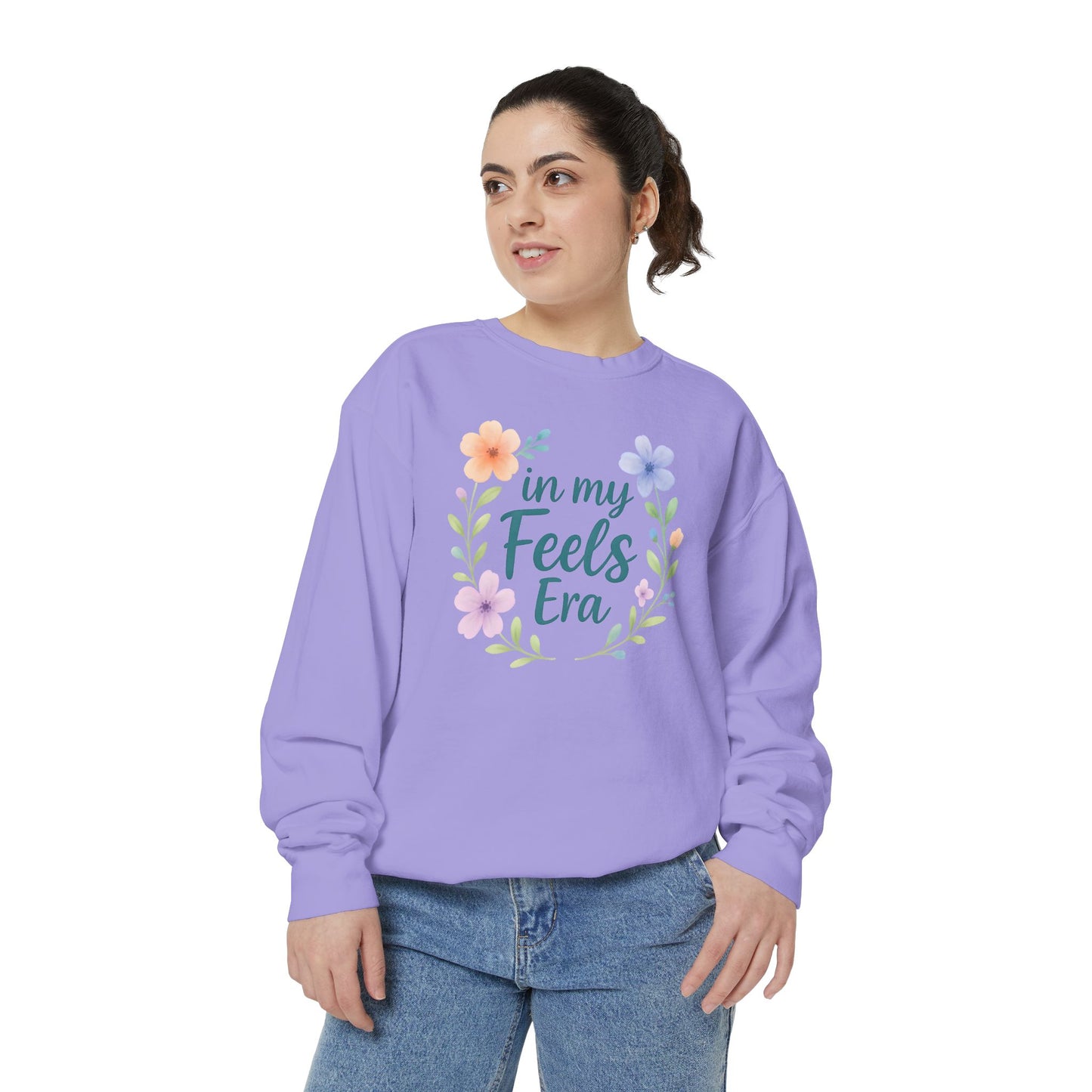 In My Feels Era Unisex Crewneck – Self-Love Empowering Comfort Colors Midweight Sweatshirt