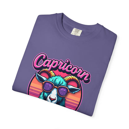 Capricorn The G.O.A.T – Vaporwave Retro Zodiac Tee