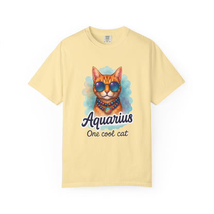 Aquarius One Cool Cat – Groovy Cosmic Kitty T-shirt