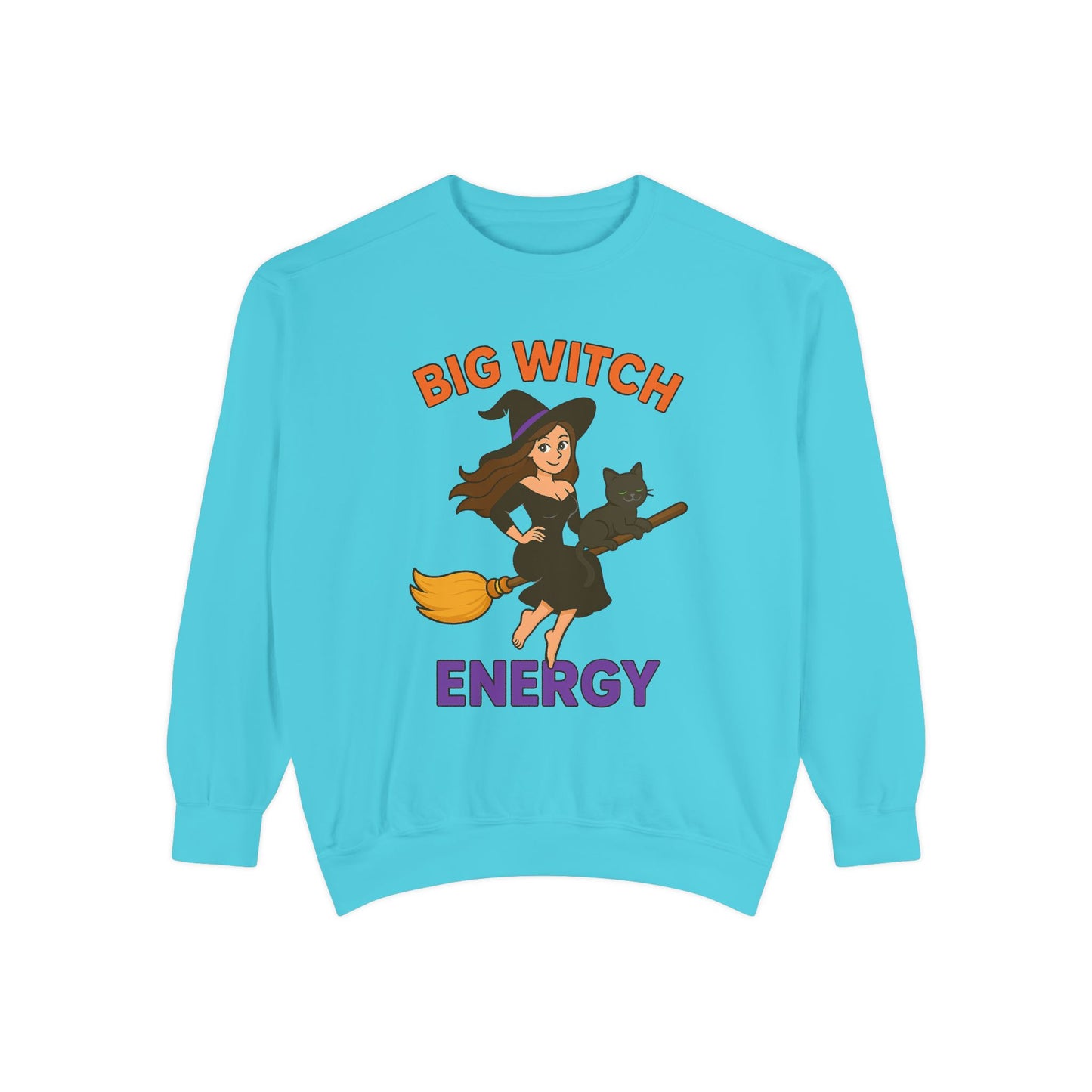 Big Witch Energy Sweatshirt – Funny Witch Cat Broom Pullover
