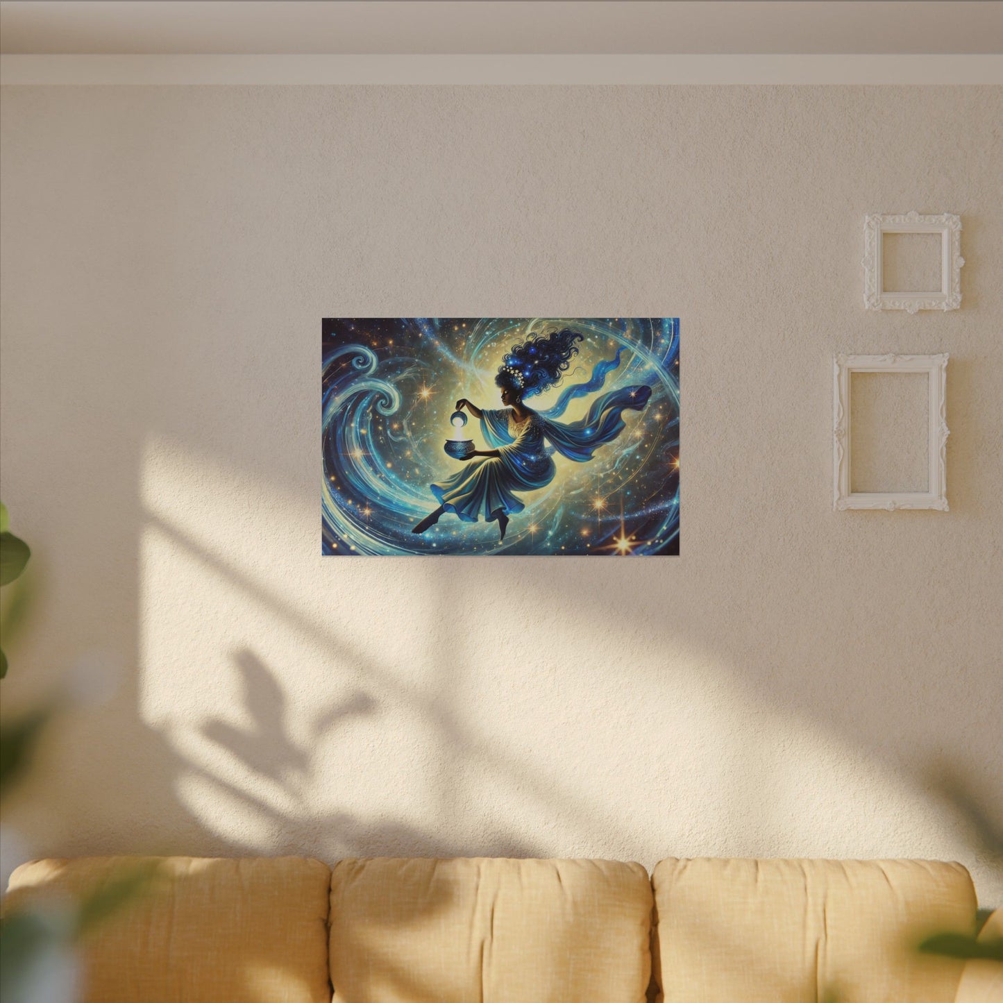 The Light Bearer – Mystical Celestial Wall Art on Eco-Friendly Canvas