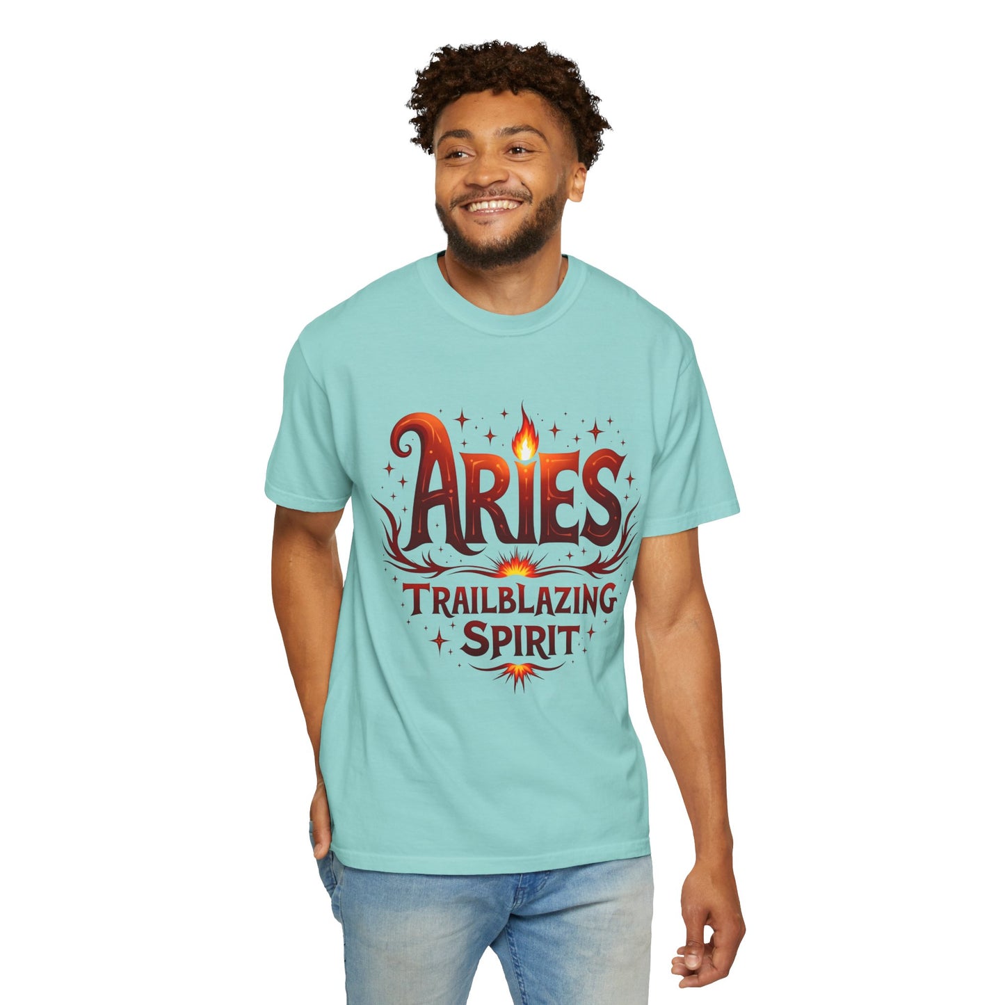 Aries Trailblazing Spirit Tee – Empowering Retro Zodiac Shirt