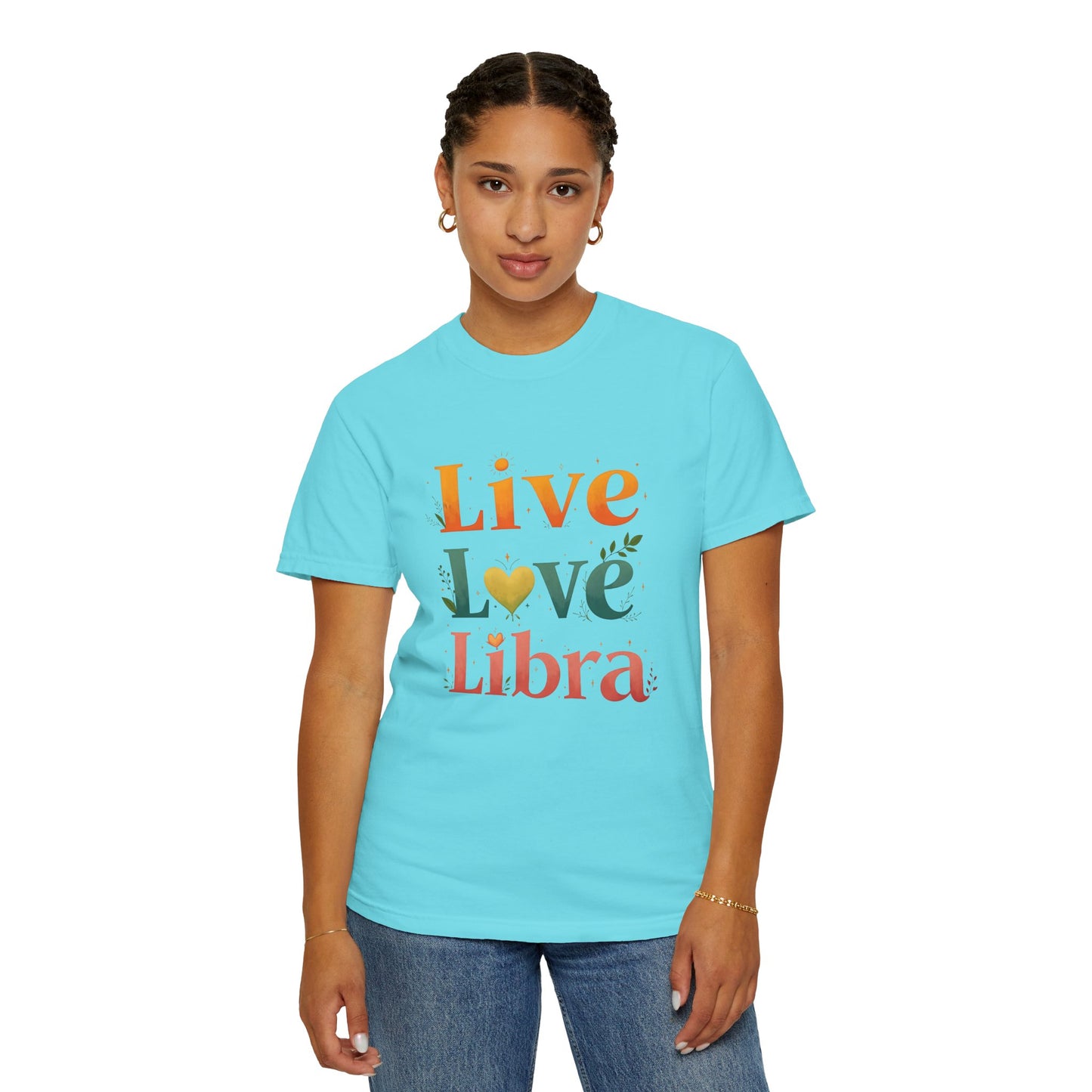 Live Love Libra Tee – Colorful Zodiac Shirt