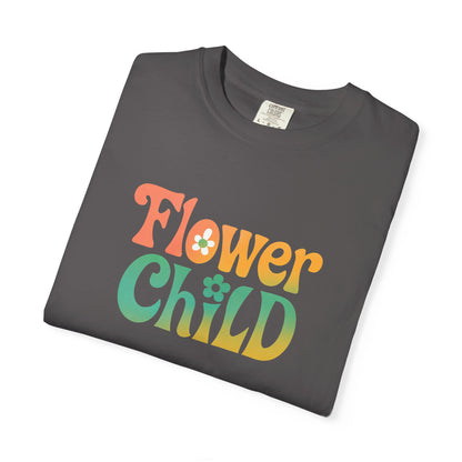 Flower Child Retro Colorful Tee – Groovy 70s Comfort Colors Shirt