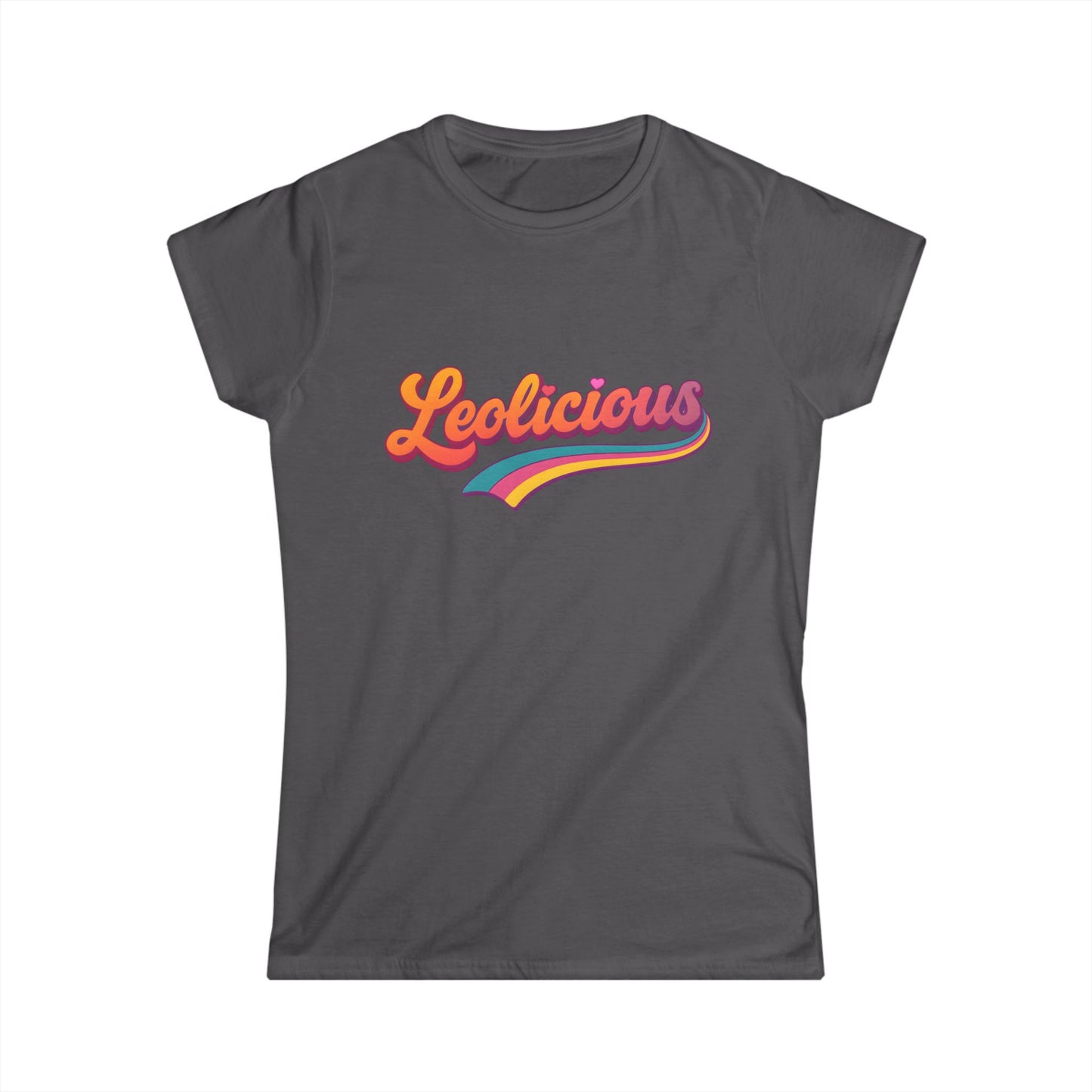 Leolicious Women’s Softstyle Tee – Empowering Retro Zodiac Colorful Shirt