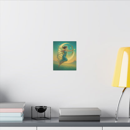 Artemis of the Stars – Celestial Moon Goddess Art Nouveau Canvas Wall Art