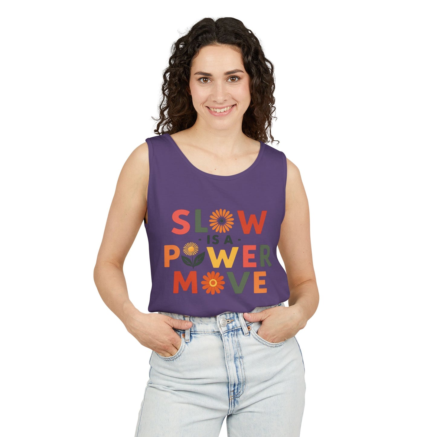 Slow is a Power Move - Colorful Affirmation Tank (Unisex)