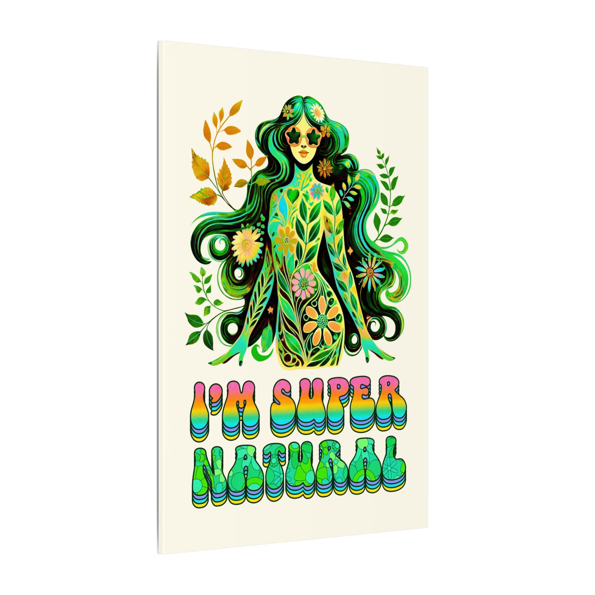 I’m Super Natural – Retro Radiant Affirmation Canvas Wall Art - Enchanted Sky