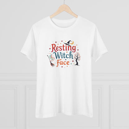 Resting Witch Face Women’s Relaxed Tee – Funny Magical Colorful Shirt