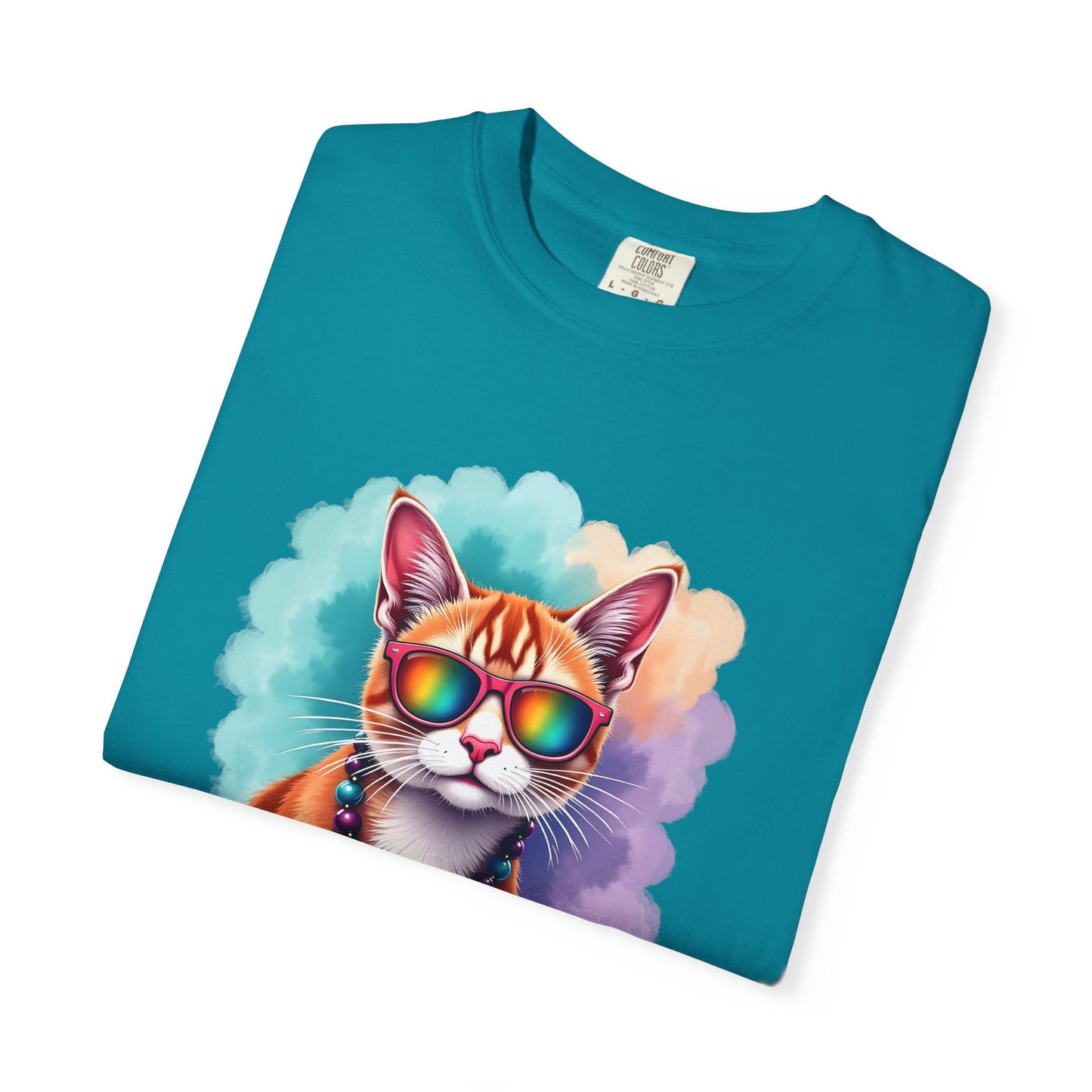 In My Aquarius Era – Rainbow Cat Vibes Tee