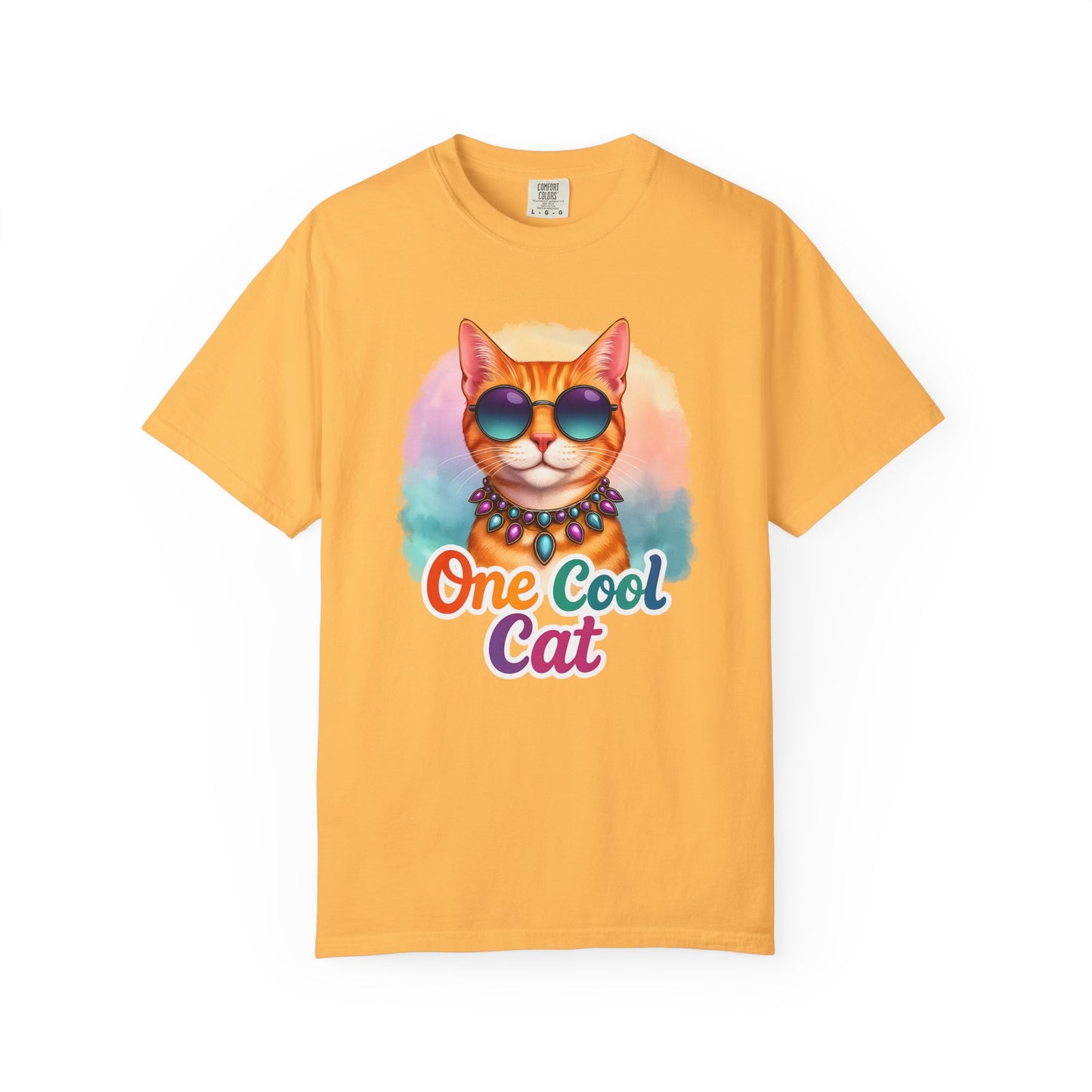 One Cool Cat  -  Funny Retro Groovy Cat Lover Tee