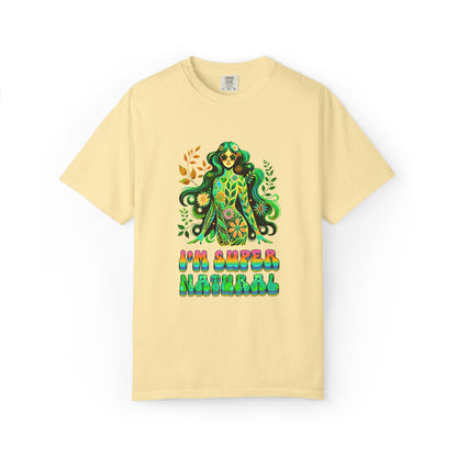 I’m Super Natural Colorful Retro Tee – Groovy Flower Power Goddess virgo t Shirt