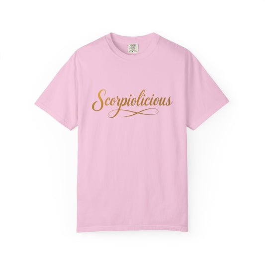 Scorpiolicious – Retro Script Scorpio Tee