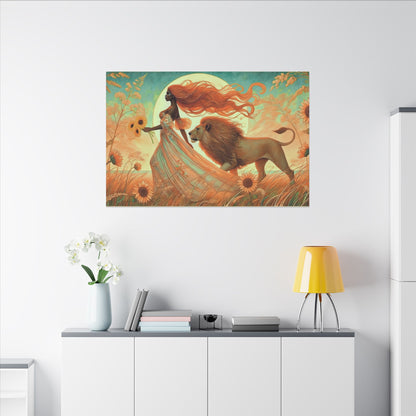 Leo Radiance – Regal Majesty Zodiac Canvas Wall Art