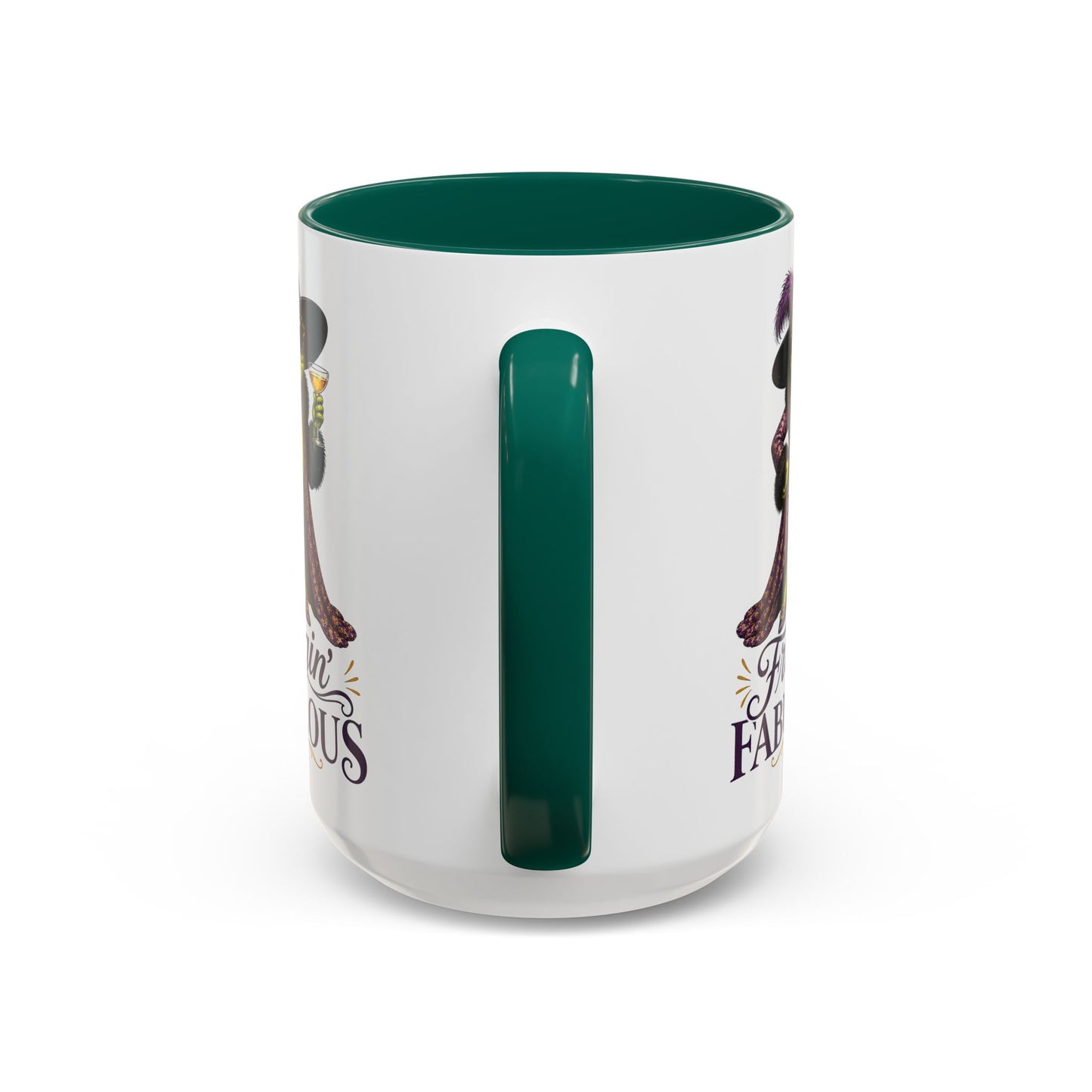 Friggin' Fabulous Frog Mug | Funny Frog Coffee Mug | Glam Fashion Frog Gift for Women | Colored Mug