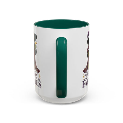 Friggin' Fabulous Frog Mug | Funny Frog Coffee Mug | Glam Fashion Frog Gift for Women | Colored Mug