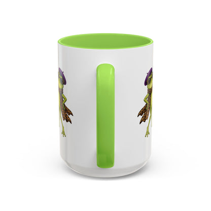 Darling You're Ribbiting Frog Mug | Funny Fashion Frog Coffee Mug | Glam Frog Gift for Women | Colored Mug