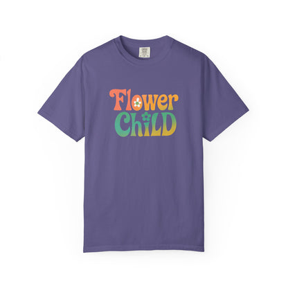 Flower Child Retro Colorful Tee – Groovy 70s Comfort Colors Shirt