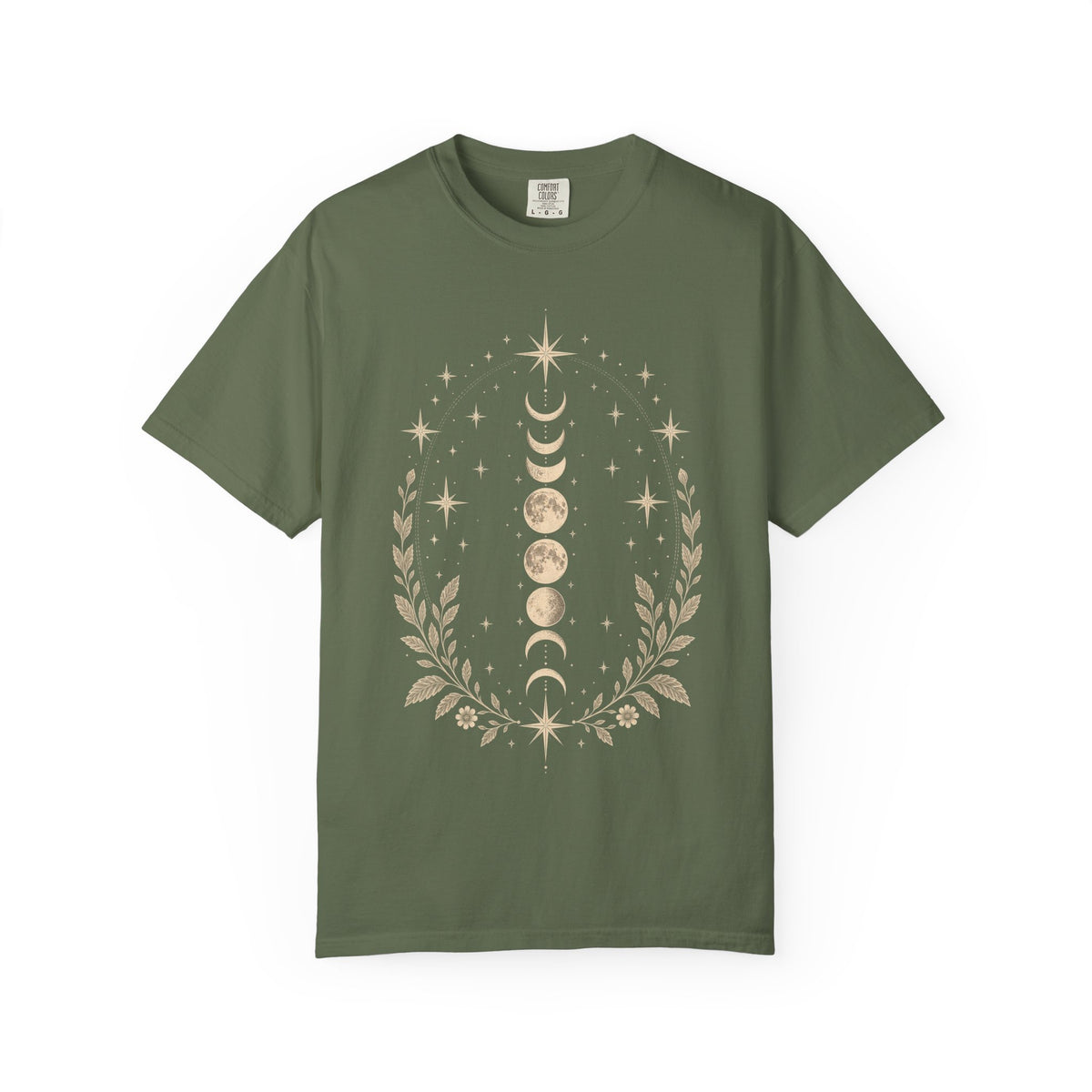 Vintage Celestial Crescent Moon and Stars T-Shirt