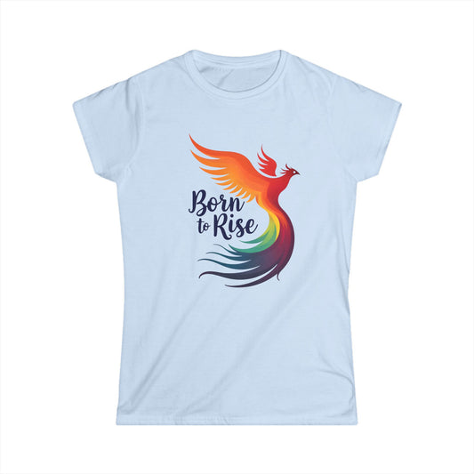 Born to Rise Phoenix Tee – Empowering Colorful Graphic Shirt