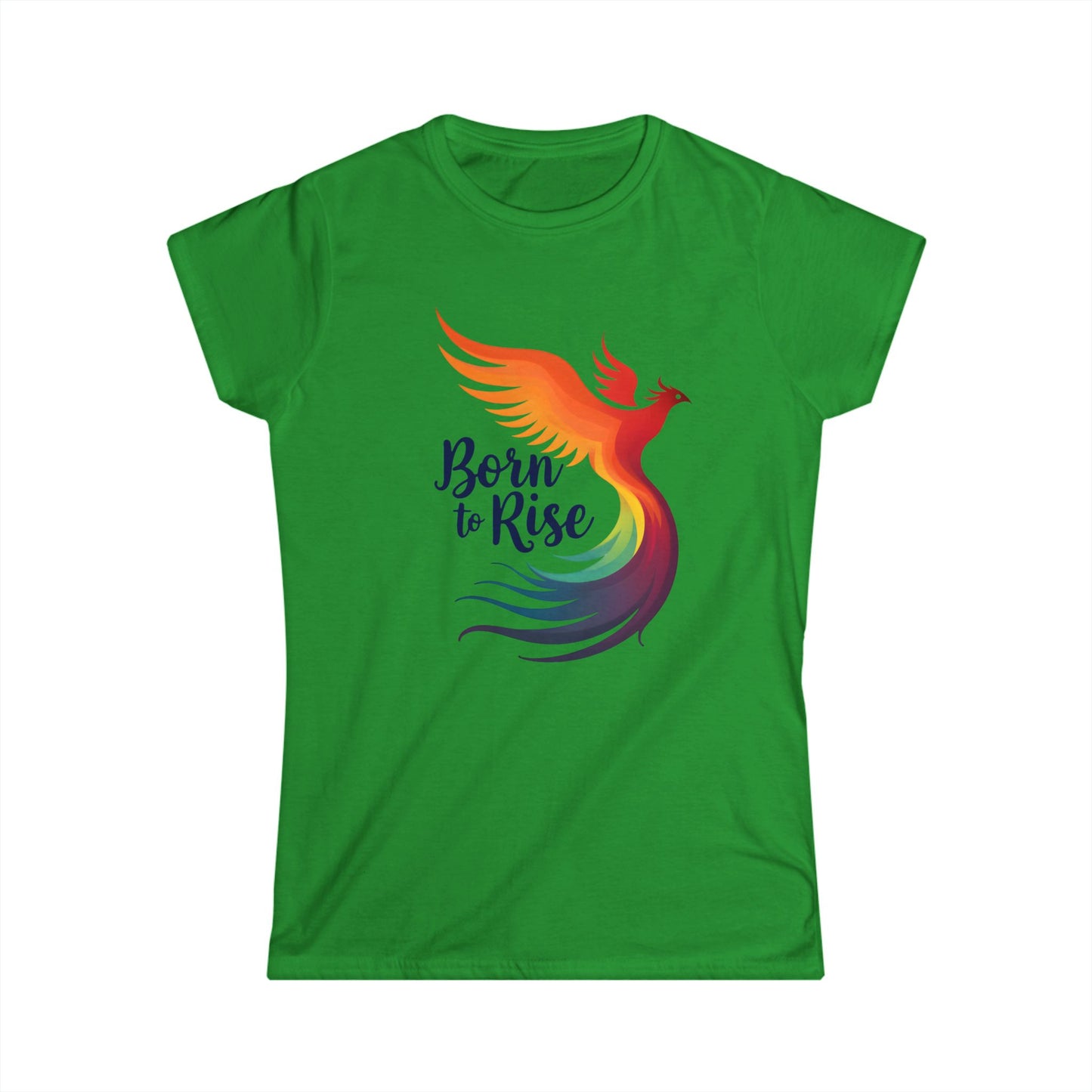 Born to Rise Phoenix Tee – Empowering Colorful Graphic Shirt
