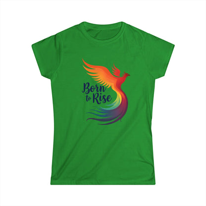 Born to Rise Phoenix Tee – Empowering Colorful Graphic Shirt