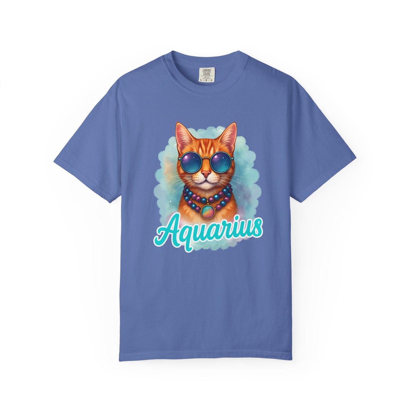 Aquarius – Colorful Cool Cat Zodiac Shirt
