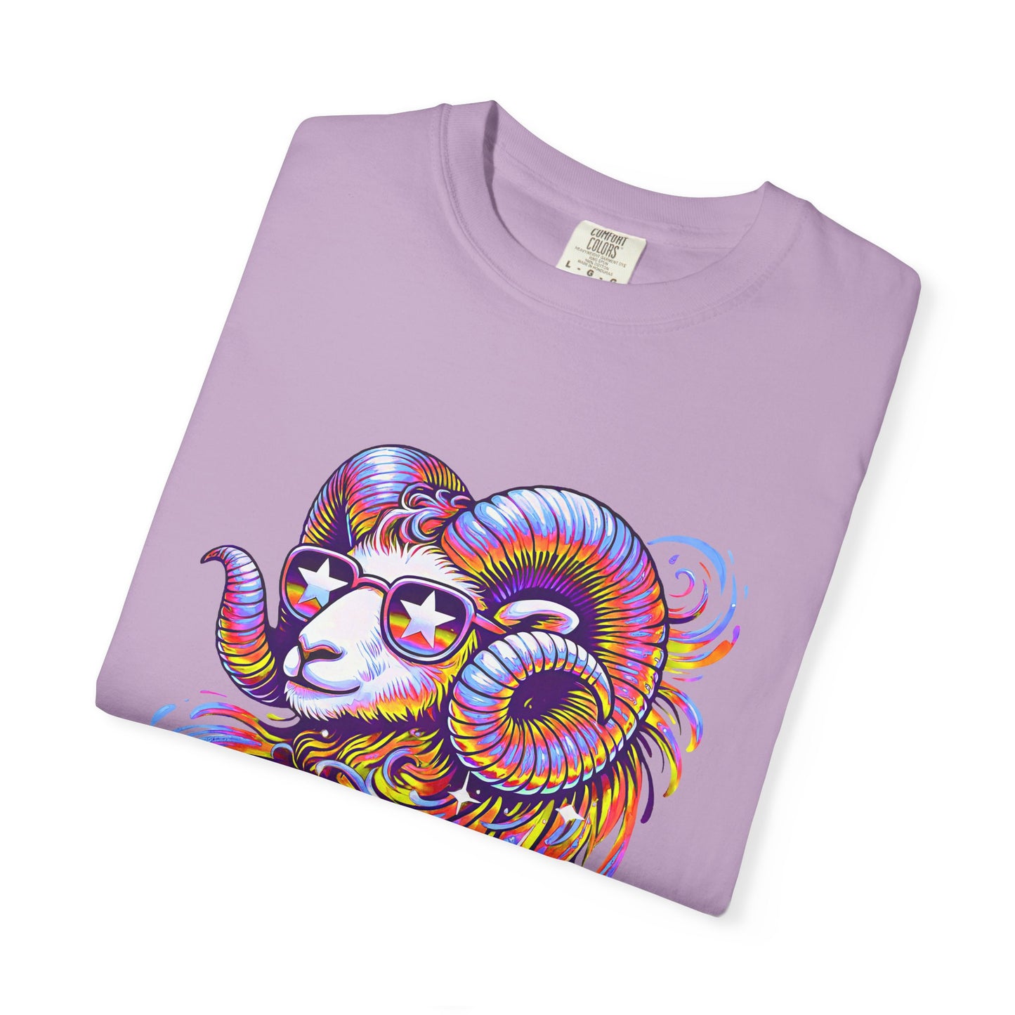 Psychedelic Aries Ram Tee – Retro Multicolor Zodiac Shirt