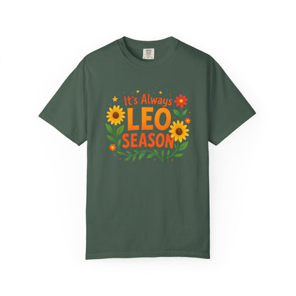It’s Always Leo Season – Colorful Sunflower Aesthetic Tee