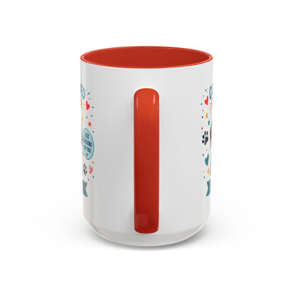 Personalized Dog Mug "Concerned Citizen" | Custom Pet Color Accent Mug with Dog Photo & Name | Funny Dog Lover Gift