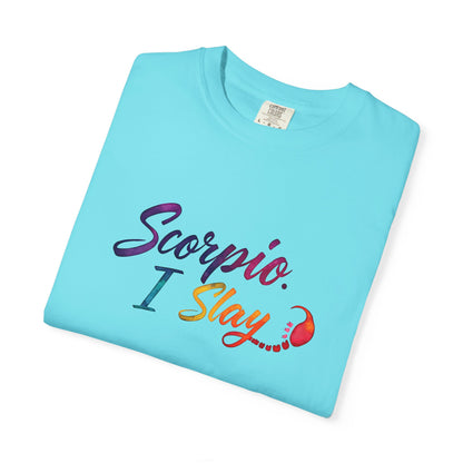 Scorpio I Slay Multicolor Tee – Wicked and Vibrant Zodiac Shirt