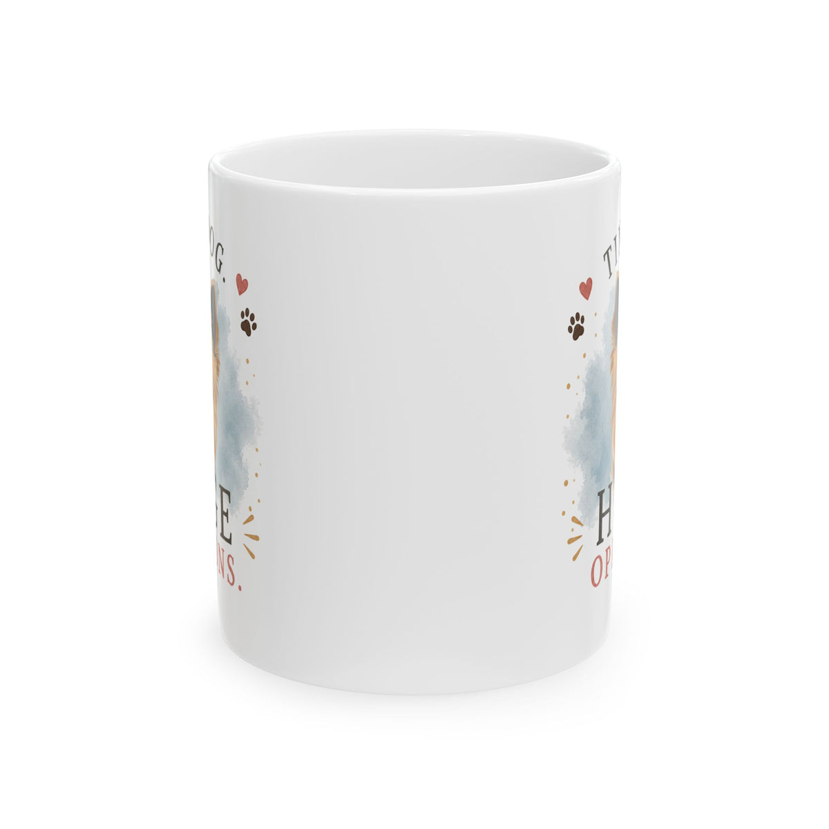 Custom Pet Mug with Photo and Name, Tiny Dog Huge Opinions, Personalized Pet Coffee Cup for Dog Lover, Gift for Dog Mom and Dad