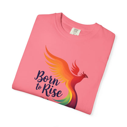 Born to Rise - Colorful Phoenix Affirmation Empowerment Tee