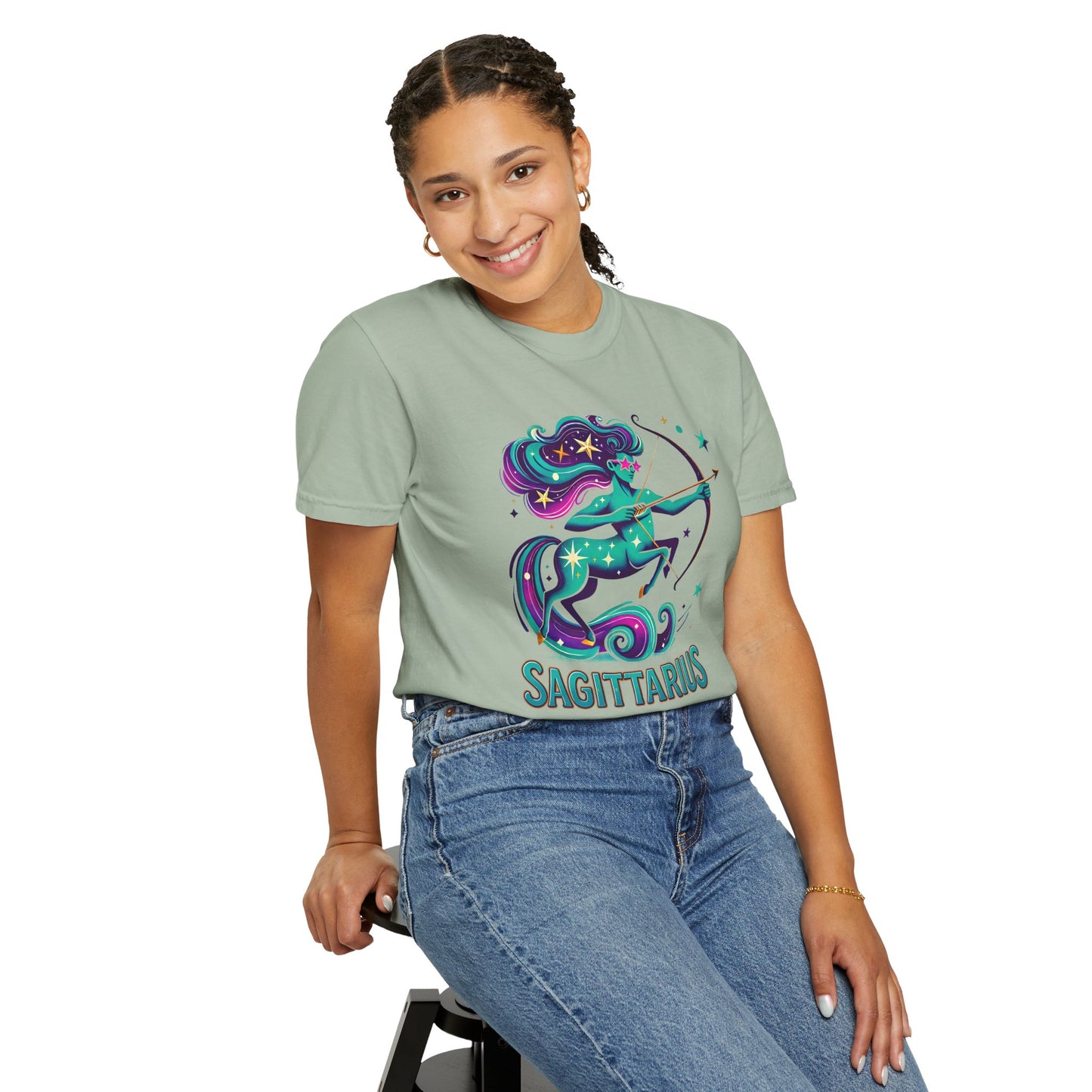 Sagittarius Retro Groovy Centaur -Colorful Zodiac Tee