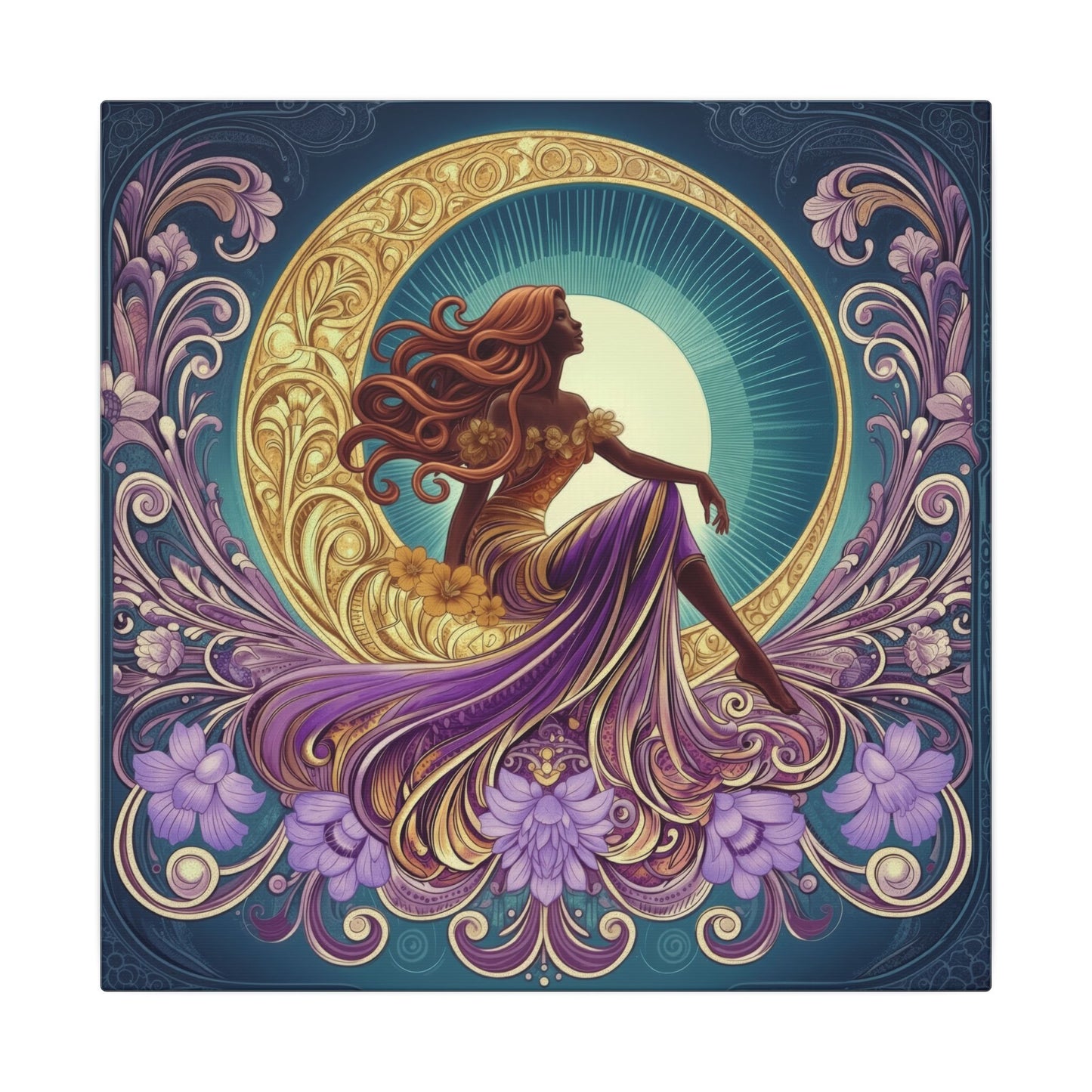 Star of the Moon | Glamorous Goddess Art Nouveau Wall Art