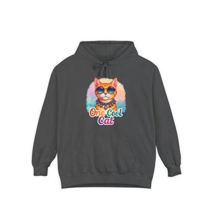 One Cool Cat Unisex Hoodie – Colorful Vibrant Comfort Colors Midweight Hoodie
