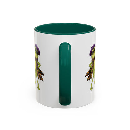 Darling You're Ribbiting Frog Mug | Funny Fashion Frog Coffee Mug | Glam Frog Gift for Women | Colored Mug