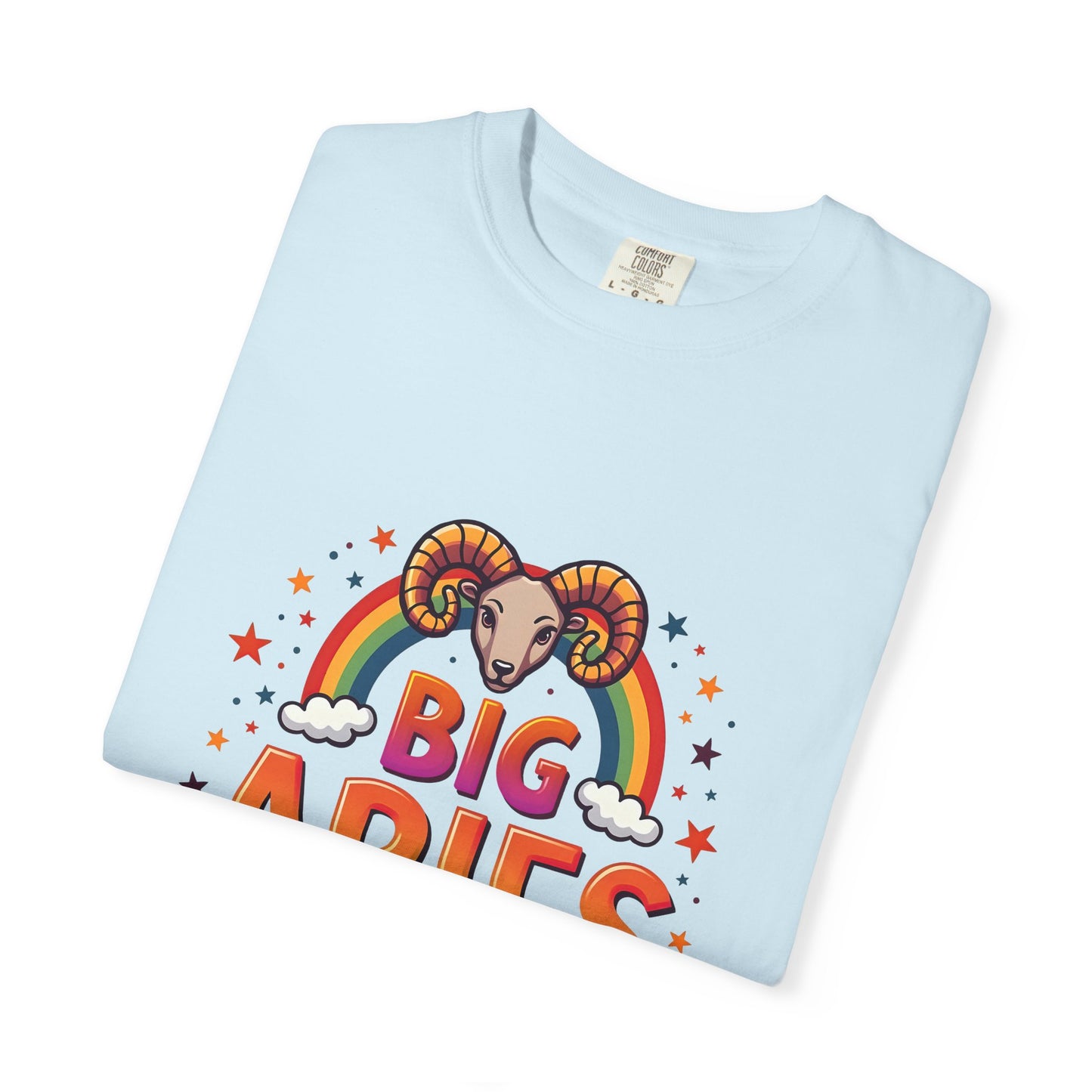 Big Aries Energy T-Shirt | Astrology Zodiac Tee | Comfort Colors Aries Shirt | Fire Sign Birthday Gift | Retro Horoscope Graphic Tee for Aries Lovers