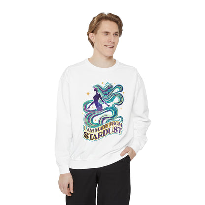 I Am Made From Stardust Unisex Crewneck – Empowering Celestial Comfort Colors Midweight Sweatshirt